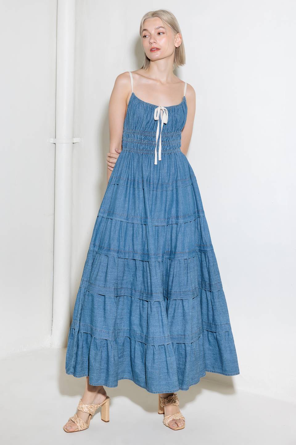 ETERNAL DESIRE DENIM MIDI DRESS Flying Tomato